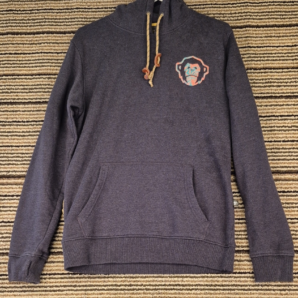 HOWLER BROTHERS Dark Grey Logo Cotton Blend‎ Small Mens Casual Hoodie Sweater